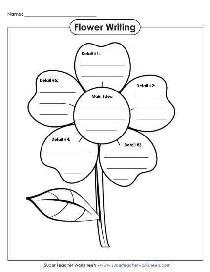 Writing a Paragraph - Writing a Paragraph - Flower (with lines) Writing a Paragraph - Writing a Paragraph - Flower (with lines)
