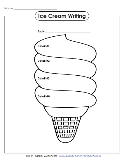 Writing a Paragraph - Writing a Paragraph - Ice Cream (no lines) Writing a Paragraph - Writing a Paragraph - Ice Cream (no lines)