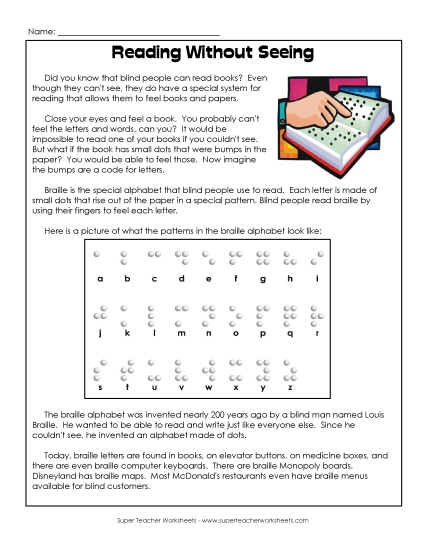 Writing Projects - Writing in Braille Writing Projects - Writing in Braille