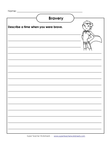 Grades 3 and Up - Writing Prompt: Brave