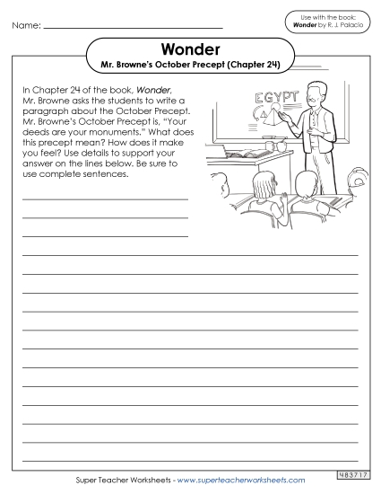 Part 1 - August - Writing Prompt (Mr. Browne's October Precept) 