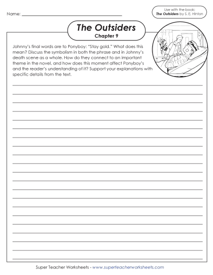 Chapters 9–10 - Writing Prompt: Stay Gold (Printable PDF Worksheet)