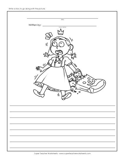 Halloween Writing Worksheets - Writing - Scared Kid Halloween Writing Worksheets - Writing - Scared Kid