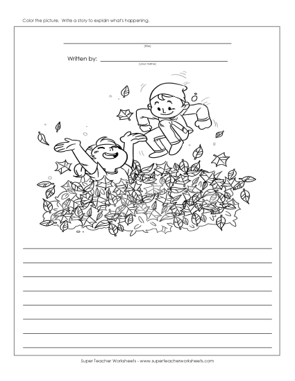 Writing - Writing Story Pic: Leaf Jump