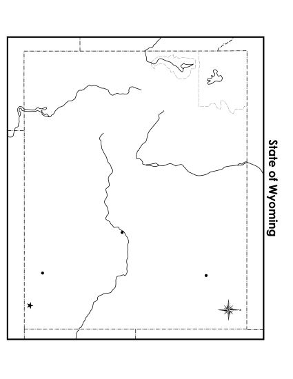 Maps - Wyoming Map (Blank Cities) Maps - Wyoming Map (Blank Cities)