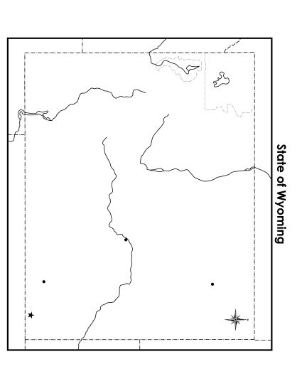 Maps - Wyoming State Map (Blank Cities) Maps - Wyoming State Map (Blank Cities)