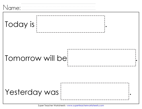 Calendars (Basic) - Yesterday, Tomorrow, Today Calendars (Basic) - Yesterday, Tomorrow, Today