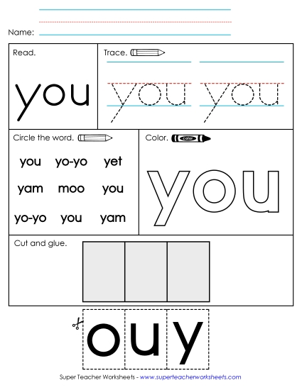 Individual Sight Words - You (Sight Word) Individual Sight Words - You (Sight Word)