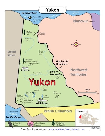 Maps - Yukon Map (Full Colour) Maps - Yukon Map (Full Colour)