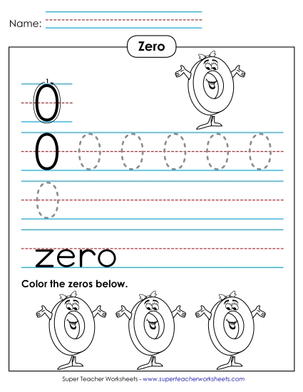 Number Zero - Zero: Trace, Print, Color