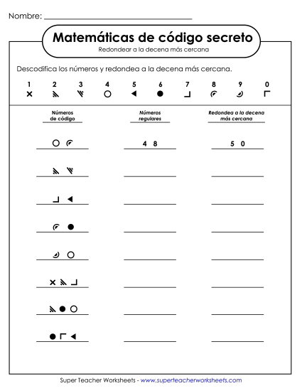 SCM: Redondeo al Diez Más Cercano Gratis Worksheet