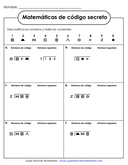 División SCM: Cocientes de 2 Dígitos; Sin Restos Gratis Division Worksheet