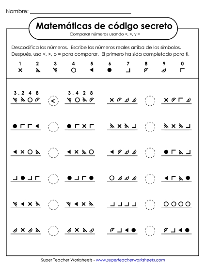 SCM: Comparando Números de 4 dígitos Gratis Comparacion De Numeros Worksheet