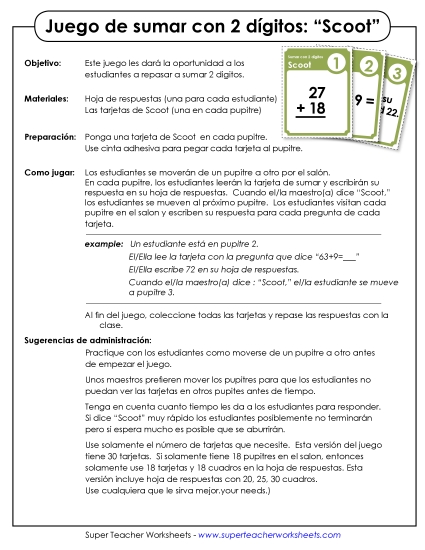 Suma (2 dígitos) Gratis Worksheet