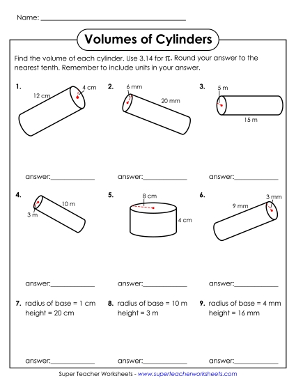 Preview image for Calculate Volumes of Cylinders