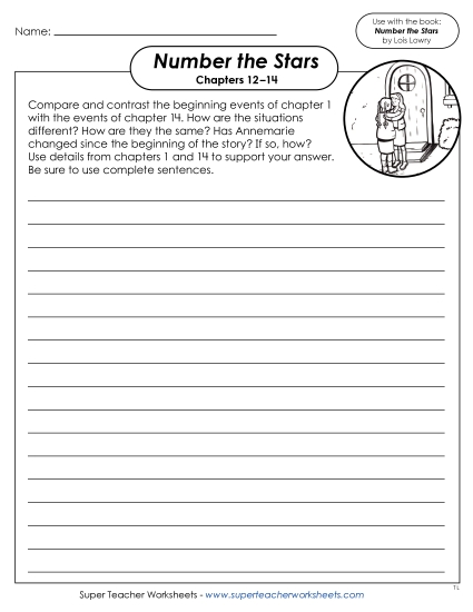 New Chapters 12–14 Writing Prompt:<br>Compare & Contrast Chapters 1 and 14 Worksheet
