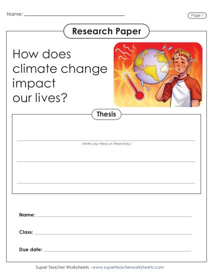 New Climate Change Research Project Worksheet New Climate Change Research Project Worksheet