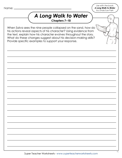 New Chapters 7–10 Writing Prompt:<br>Salva's Character Evolution Worksheet