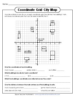 New Coordinate Grid City Map Worksheet
