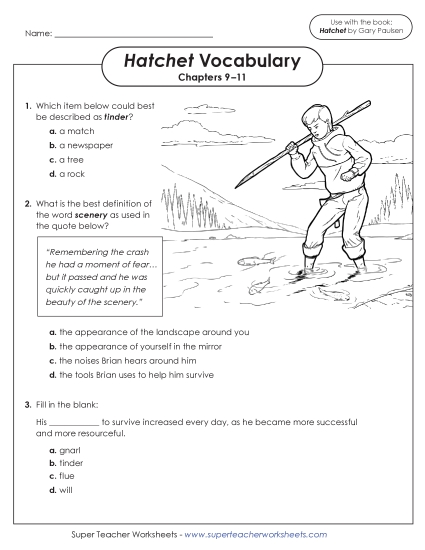 New Vocabulary Questions (Chapters 9–11) Worksheet New Vocabulary Questions (Chapters 9–11) Worksheet
