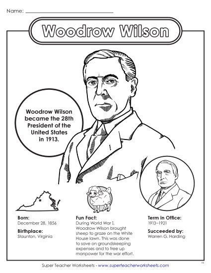 New Woodrow Wilson Fact Sheet Worksheet New Woodrow Wilson Fact Sheet Worksheet