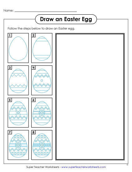 New Draw an Easter Egg Worksheet