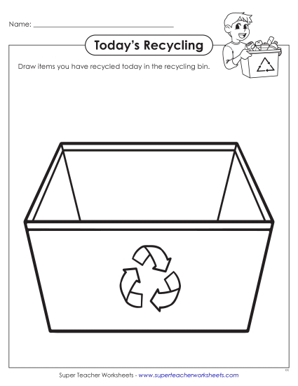 New Today's Recycling Worksheet