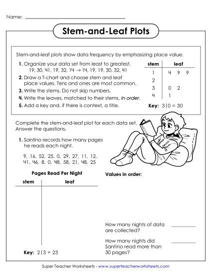 New Making Stem-and-Leaf Plots Worksheet