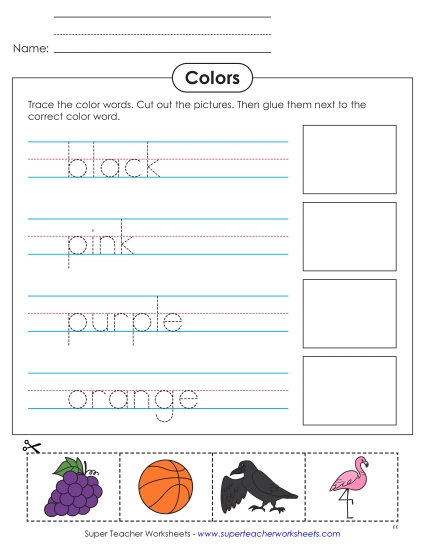Preview image for Cut, Glue, and Trace: Black, Pink, Purple, and Orange