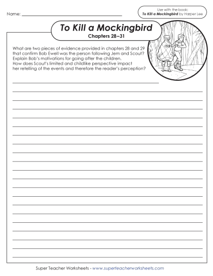 New Writing Prompt: Bob Ewell Worksheet