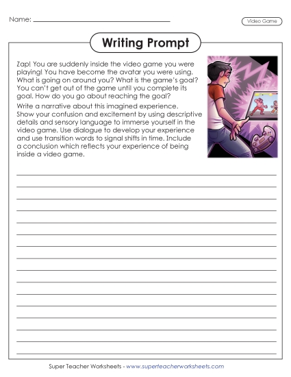 New Video Game Worksheet New Video Game Worksheet
