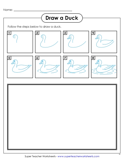 New Draw a Duck Worksheet