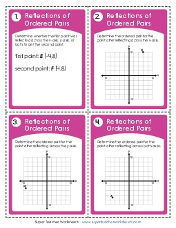 Reflections: Ordered Pairs Geometry Worksheet