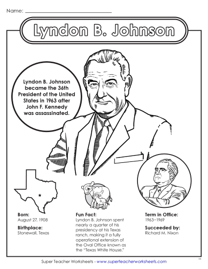 New Lyndon B. Johnson Fact Sheet Worksheet New Lyndon B. Johnson Fact Sheet Worksheet