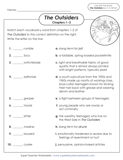 New Vocabulary Activity for Chapters 1 and 2 Worksheet
