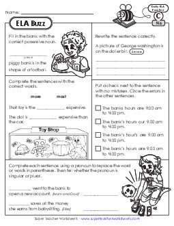 New ELA Buzz: Week 30<br>Worksheets 146 through 150 Worksheet