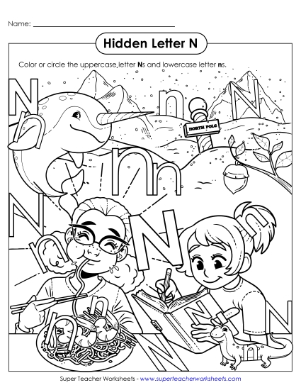 New Hidden Letter N Worksheet