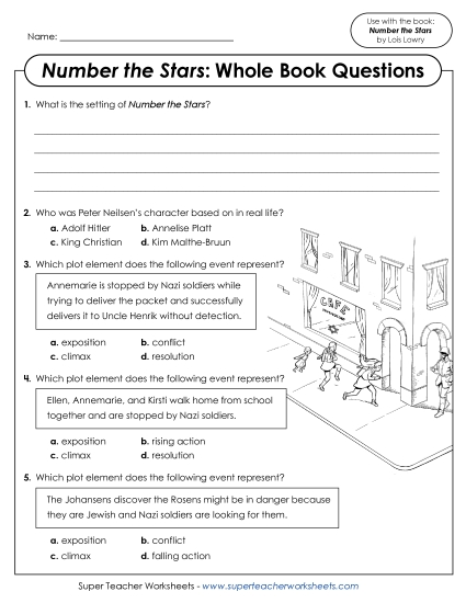 New Number the Stars: Review Questions Worksheet New Number the Stars: Review Questions Worksheet