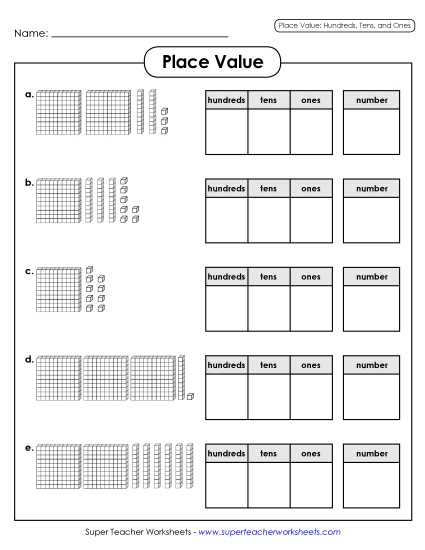 Preview image for Place Value Blocks: Hundreds, Tens, & Ones