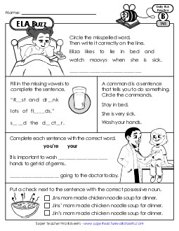ELA Buzz: Week 29 Worksheets 141 through 145 Daily Ela Review Worksheet