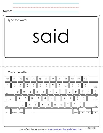 Preview image for Type the Word: Said