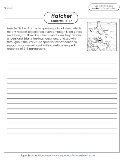New Writing Prompt: First-Person Point of View Worksheet