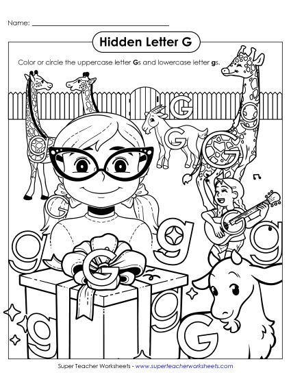 New Hidden Letter G Worksheet