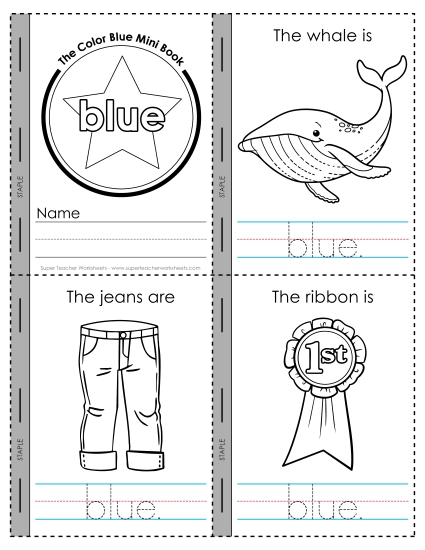 New The Color Blue Mini Book Worksheet