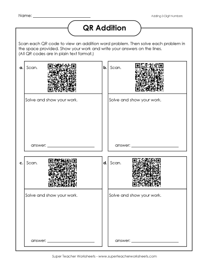 Preview image for QR Code Addition (3-Digit)