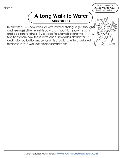 aChapters 1–3 Writing Prompt:<br>Salva's Internal Dialogue vs. Outward Disposition