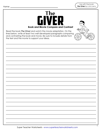 New Compare and Contrast Essay Worksheet