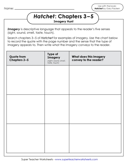 New Imagery Hunt Worksheet New Imagery Hunt Worksheet