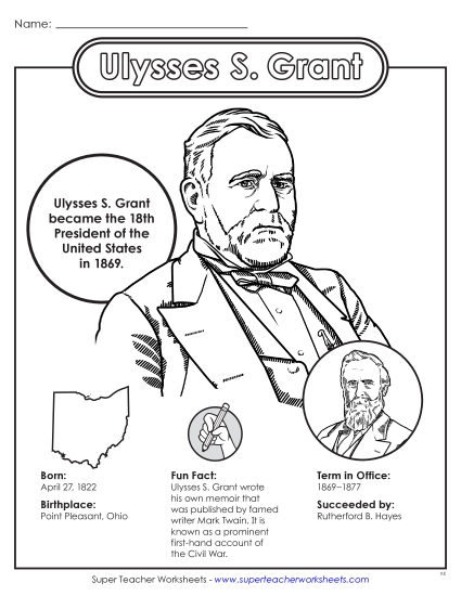New Ulysses S. Grant Fact Sheet Worksheet New Ulysses S. Grant Fact Sheet Worksheet