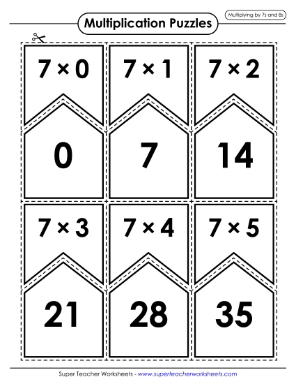 Preview image for Multiplication Puzzles: Multiplying by 7s and 8s